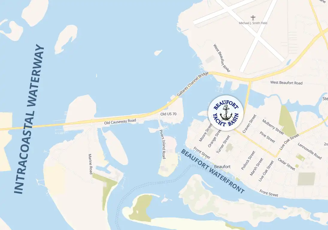 Beaufort Yacht Basin Location Map